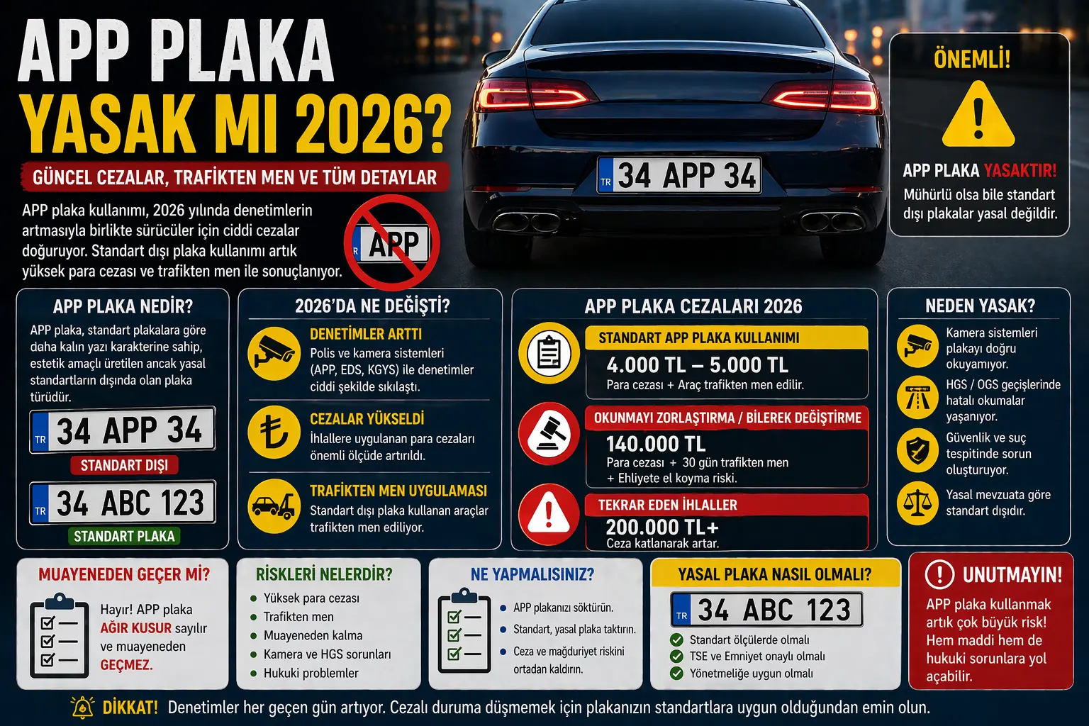 APP Plaka Yasak mı 2026? Güncel Cezalar ve Tüm Detaylar