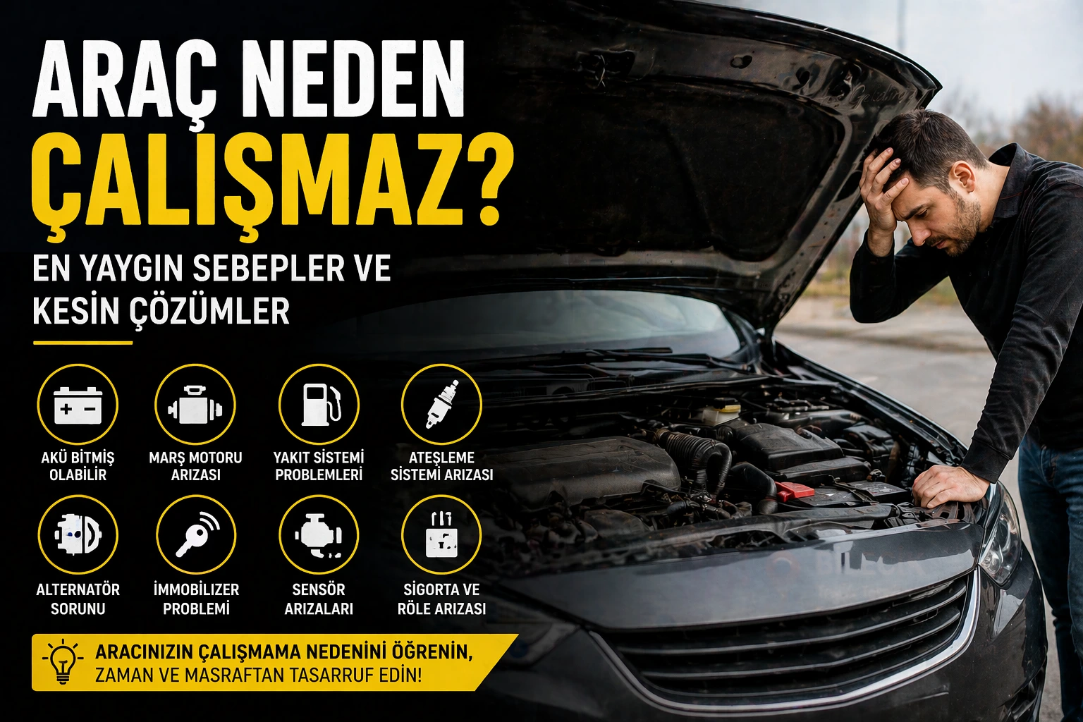 Araç Neden Çalışmaz? En Yaygın Sebepler ve Kesin Çözümler
